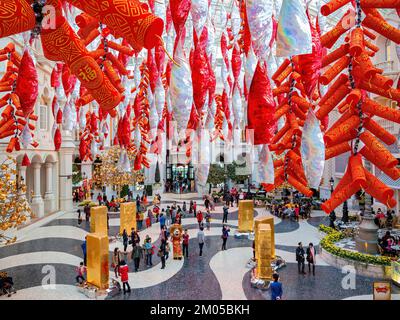 Macau, FEB 11 2013 - decorazione Cinese di Capodanno nell'MGM Macau Foto Stock