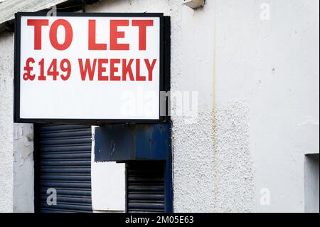 Fai acquisti per lasciare firmare a causa di un'attività chiusa Foto Stock