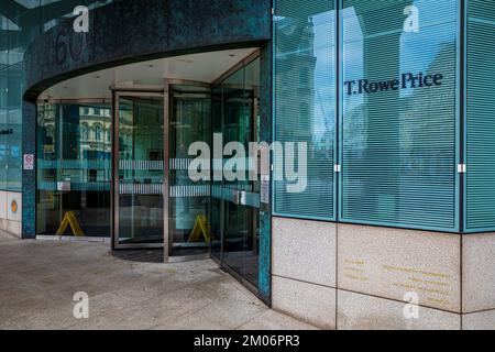 T.Rowe Price uffici di Londra al 60 di Queen Victoria Street, Londra. T Rowe Price è un gestore di fondi con sede a Baltimora USA. Foto Stock