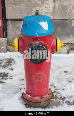 Idrante antincendio a Quebec City Foto Stock