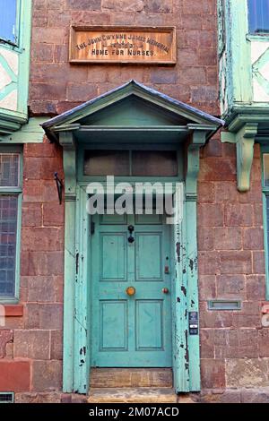 The John Gwynne James, casa commemorativa, per infermieri, 33 Bridge Street, Hereford, Herefordshire, Inghilterra, Regno Unito, HR4 9DG Foto Stock