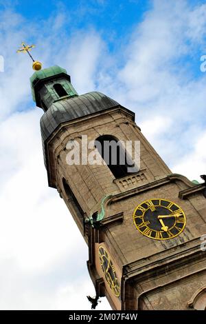 Cattedrale di Innsbruck, conosciuta anche come la Cattedrale di San James, è una cattedrale barocca del 18th ° secolo situata nella città di Innsbruck, Austria, Europa Foto Stock