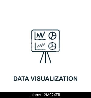 Icona visualizzazione dati. Icona monocromatica Simple Business Intelligence per modelli, web design e infografiche Illustrazione Vettoriale