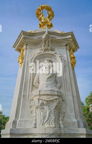 Ludwig van Beethoven, Beethoven-Haydn-Mozart-Denkmal, Tiergarten, Berlino, Germania Foto Stock