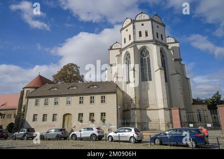 Dom Domplatz, Halle an der Saale, Sachsen-Anhalt, Deutschland Foto Stock