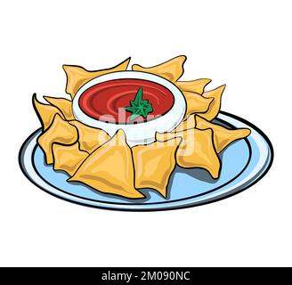 Vector cibo messicano tradizionale vettore disegno a mano illustrazione, menu etichetta, banner identità poster, branding. Illustrazione Vettoriale