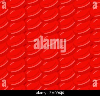 Pattern eritrocitario senza cuciture. sfondo globuli rossi Illustrazione Vettoriale
