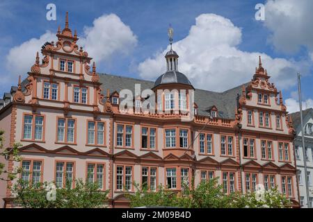 Haus Zum Römischen Kaiser, Gutenberg-Museum, Liebfrauenplatz, Magonza, Rheinland-Pfalz, Germania Foto Stock