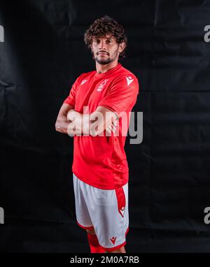 Nottingham, Regno Unito. 03rd Dec, 2022. Gustavo Scarpa firma per Nottingham Forest su un trasferimento gratuito dal brasiliano Side Palmeiras al City Ground, Nottingham, Regno Unito, 3rd dicembre 2022 (Foto di Ritchie Sumpter/News Images) a Nottingham, Regno Unito il 12/3/2022. (Foto di Ritchie Sumpter/News Images/Sipa USA) Credit: Sipa USA/Alamy Live News Foto Stock