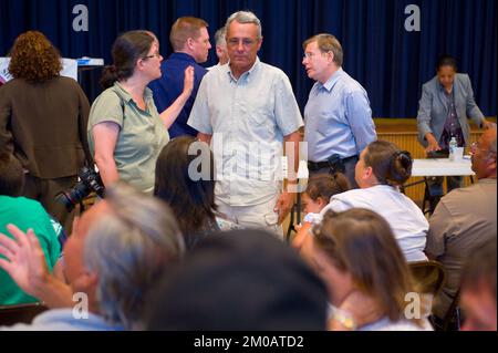 Ufficio dell'Amministratore (Lisa P. Jackson) - Cocodrie, Louisiana e riunione sulle catastrofi petrolifere a Dulac, Louisiana (BP Oil Spill) - foto USEPA di Eric Vance , Environmental Protection Agency Foto Stock