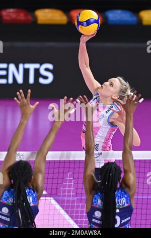 Pala Wanny, Firenze, Italia, 04 dicembre 2022, Alexandra Frutti (Trasporti Casalmaggiore) durante il Bisonte Firenze vs Trasporti CAS Foto Stock