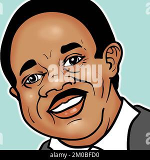 Grafica: Ralph Abernathy, attivista americano per i diritti civili. Come capo del movimento per i diritti civili, era un amico stretto di Martin Luther King Jr Foto Stock