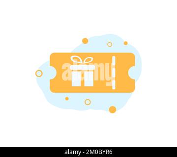 Buono omaggio. Moderno buono sconto o certificato logo design. Regalo incentivo, raccogliere bonus, guadagnare premi, riscattare il regalo, vincere un regalo. Illustrazione Vettoriale