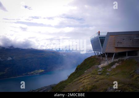Una bella foto del Ristorante Hoven a Loen, Norvegia Foto Stock