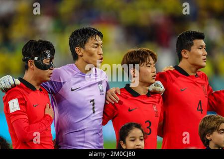 Doha, Qatar. 05th Dec, 2022. Giocatore della Corea del Sud durante una partita contro il Brasile valida per il round di 16 della Coppa del mondo FIFA in Qatar allo Stadio 974 il 5 dicembre 2022 a Doha, senza Qatar. Credit: Brazil Photo Press/Alamy Live News Foto Stock