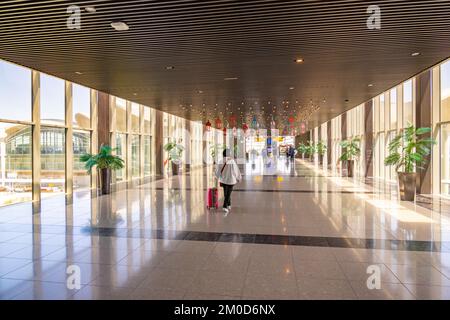 Passerella all'aeroporto internazionale Queen Alia Amman Jordan Foto Stock