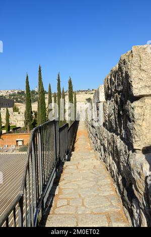 Il Parco Archeologico di Gerusalemme vicino alla porta Dung nella città vecchia di Gerusalemme. Foto Stock