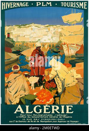 PLM. Algérie di Léon Cauvy (1874-1933). Poster pubblicato negli anni '1920s in Francia. Foto Stock