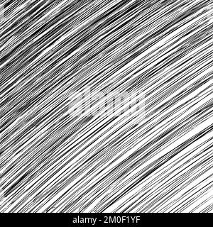 Linee tratteggio a croce Abstract Black Foto Stock