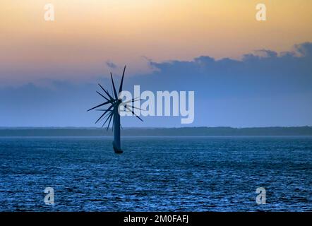 windpower in Great Belt, Danimarca, Syddanmark, Fuenen Foto Stock