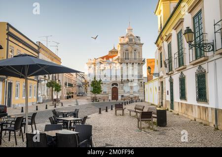 Bella Belmarco Mansion nel centro della città di Faro, Algarve, Portogallo. Foto Stock