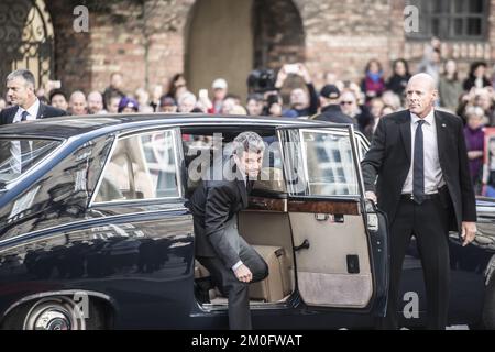 Dronning Margrethe, kronprins Frederik, kronprinsesse Mary, prins Joachim, prinsessen Marie og prinsesse Benedikte, ankommer til Folketingets Ã ¥ bning, tirsdag middag pÃ¥ Christiansborg. /Ritzau/Anthon UngerÂ Â --- la famiglia reale danese partecipa all'apertura del parlamento â€˜Folketingetâ€™ a Copenaghen il 5 ottobre 2017. /Ritzau/Anthon Unger Foto Stock