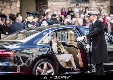 Dronning Margrethe, kronprins Frederik, kronprinsesse Mary, prins Joachim, prinsessen Marie og prinsesse Benedikte, ankommer til Folketingets Ã ¥ bning, tirsdag middag pÃ¥ Christiansborg. /Ritzau/Anthon UngerÂ Â --- la famiglia reale danese partecipa all'apertura del parlamento â€˜Folketingetâ€™ a Copenaghen il 5 ottobre 2017. Nella foto si trova la principessa Marie. /Ritzau/Anthon Unger Foto Stock