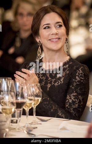 Il 7th 2018 novembre il TRH Crown Prince Frederik e la Crown Princess Mary hanno partecipato ad una grande cena al Waldorf Astoria di Roma. La coppia del principe ereditario fa parte di un tour di una delegazione d'affari che dura dal 6th al 8th novembre. Foto Stock