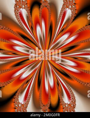 Fractal Graphical Abstract Painting Art background Texture,Poster grafico geometrico colorato,Modern Conceptual Print,3D rendering,Illustrazione Foto Stock