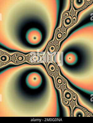 Fractal Graphical Abstract Painting Art background Texture,Poster grafico geometrico colorato,Modern Conceptual Print,3D rendering,Illustrazione Foto Stock