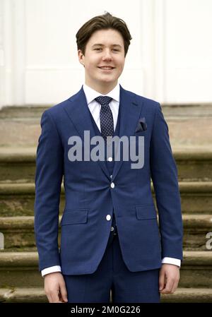 Il Principe Cristiano dopo la sua conferma nella Chiesa del Palazzo di Fredensborg a Fredensborg, sabato 15 maggio 2021. (Foto: Keld Navntoft/Ritzau Scanpix) Foto Stock