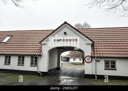 La prigione Kaershovedgard, precedentemente aperta, fuori Ikast, fotografata il 27 gennaio 2017. (Foto: Henning Bagger / Scanpix 2018) Foto Stock