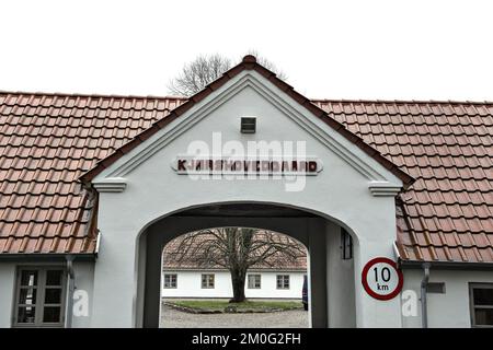 La prigione Kaershovedgard, precedentemente aperta, fuori Ikast, fotografata il 27 gennaio 2017. (Foto: Henning Bagger / Scanpix 2018) Foto Stock