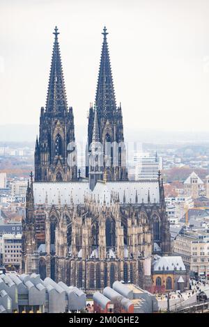 Koln Cologne Cattedrale cattolica Dom, Nord reno Westfalia, Germania Foto Stock