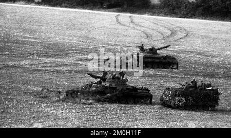 50, 000 soldati della NATO in autunno manovra Großer Baer su 06.09.1976 nel distretto di Verden, Germania, Europa Foto Stock