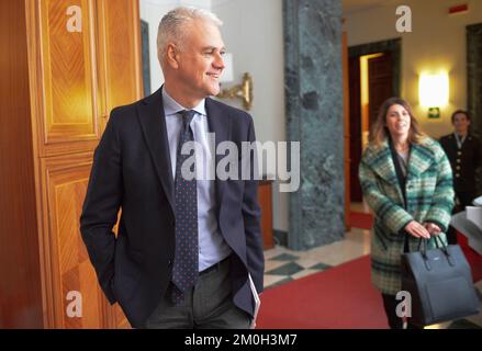 Roma, Italia. 06th Dec, 2022. Roma - Senato, Commissione Affari costituzionali, udienza del Ministro della pubblica Amministrazione (nella foto Paolo Zangrillo) solo uso Editoriale Credit: Independent Photo Agency/Alamy Live News Foto Stock