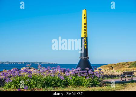 Francia, Morbihan, Ploemeur, le Couregant sul sentiero costiero o GR 34 percorso a lunga distanza Foto Stock