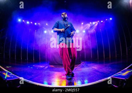 Milano Italia. 05 dicembre 2022. Il rapper Giamaicano e produttore OTG conosciuto sul palco anche come Osiris The God si esibisce a Fabrique aprendo lo spettacolo di Little Simz. Foto Stock