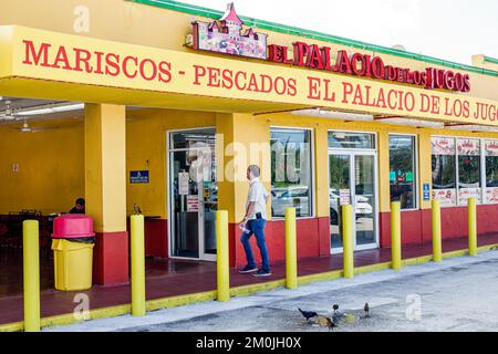 Miami Florida, El Palacios de los Jugos Cuban all'esterno dell'edificio con ingresso frontale, ristorante, ristoranti, ristoranti, ristoranti, ristoranti, ristoranti, cene informali Foto Stock