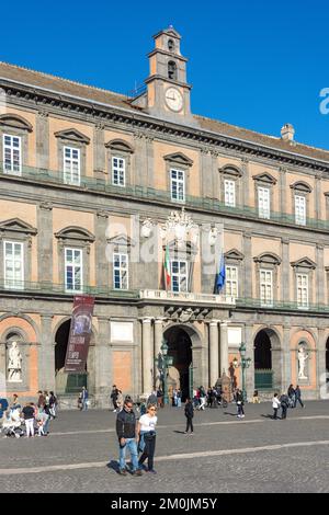 Palazzo reale di Napoli, Piazza del Plebiscito, Città di Napoli, Regione Campania, Italia Foto Stock