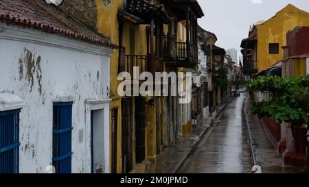 Pioggia record a Cartagena, Colombia Foto Stock