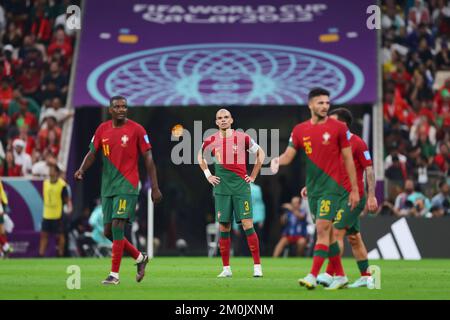 Lusail, Qatar. 6th Dec, 2022. Calcio/Calcio Pepe (por) : Coppa del mondo FIFA Qatar 2022 turno di 16 partita tra Portogallo 6-1 Svizzera allo stadio di Lusail a Lusail, Qatar . Credit: Naoki Morita/AFLO SPORT/Alamy Live News Foto Stock