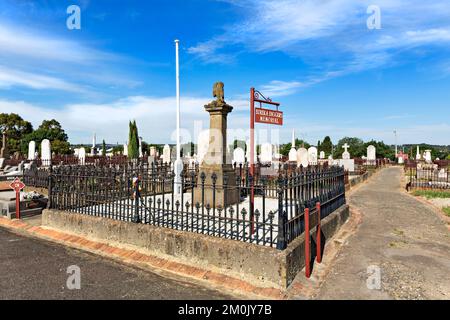 Ballarat Australia / l'Eureka Diggers Memorial dedicato agli scavatori d'oro uccisi durante la battaglia di Eureka Stockade del 1854 a Ballarat Victoria Australia. Foto Stock