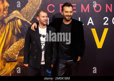 Milano, Italia. 06th Dec, 2022. Cesare Cremonini partecipa alla presentazione 'Imola 2022 Live' allo Space Odeon. (Foto di Mairo Cinquetti/SOPA Images/Sipa USA) Credit: Sipa USA/Alamy Live News Foto Stock