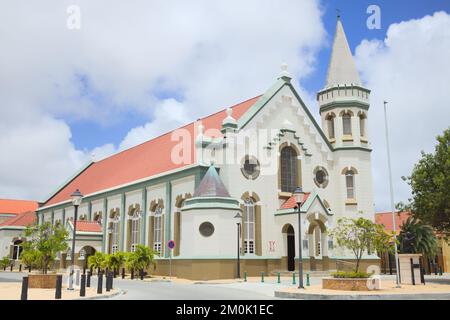 ORANJESTAD, ARUBA - 17 LUGLIO 2022: Pro-Catedral San Francisco di Asis, la principale chiesa cattolica romana di Oranjestad, Aruba Foto Stock