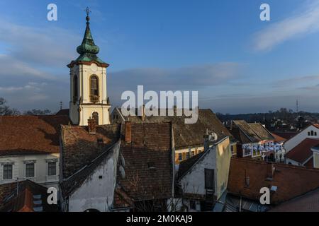 Szentendre, vista panoramica da Templom ter. Ungheria Foto Stock