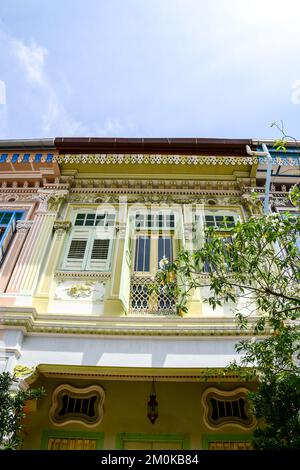 Negozi progettati da Peranakan nella parte orientale di Singapore intorno ai quartieri di Joo Chiat e Katong Foto Stock