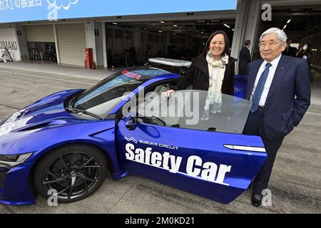 ambasciatore del Belgio in Giappone Roxane de Bilderling ha illustrato durante una visita al circuito del Suzuka International Racing Course di Suzuka, durante la Missione economica belga in Giappone, mercoledì 07 dicembre 2022. Una delegazione con la Principessa e vari Ministri visiterà Tokyo, Nagoya, Osaka e Kyoto. FOTO DI BELGA ERIC LALMAND Foto Stock