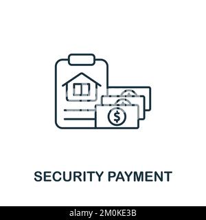 Icona pagamento di sicurezza. Icona monocromatica Simple Cyber Security per modelli, web design e infografiche Illustrazione Vettoriale