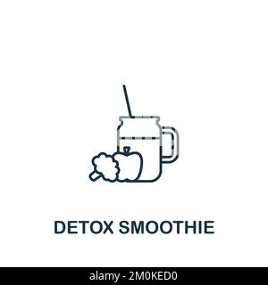 Icona Smoothie Detox. Monocromatico semplice Detox Dieta icona per modelli, web design e infografiche Illustrazione Vettoriale